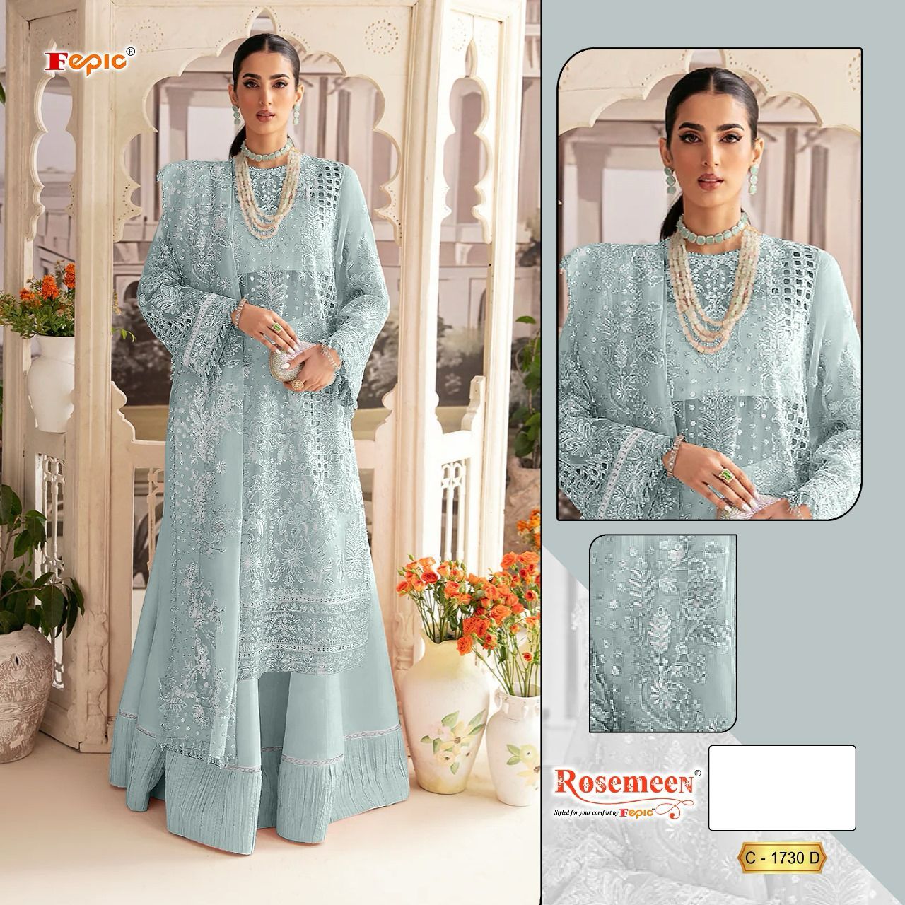 FEPIC 1730 COLORS ORGANZA PAKISTANI SUITS