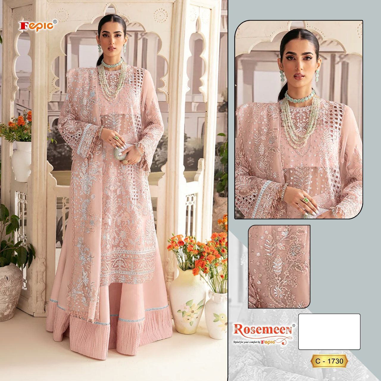 FEPIC 1730 COLORS ORGANZA PAKISTANI SUITS