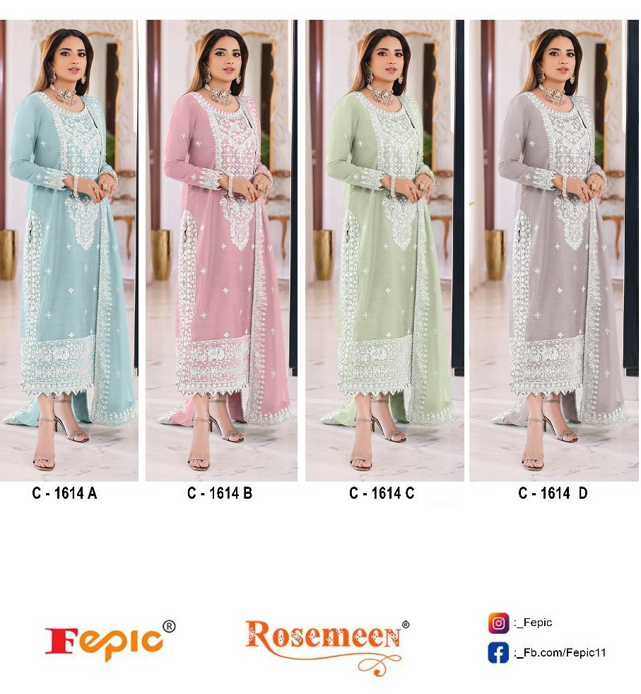 FEPIC C 1614 ROSEMEEN PAKISTANI SUITS WHOLESALE