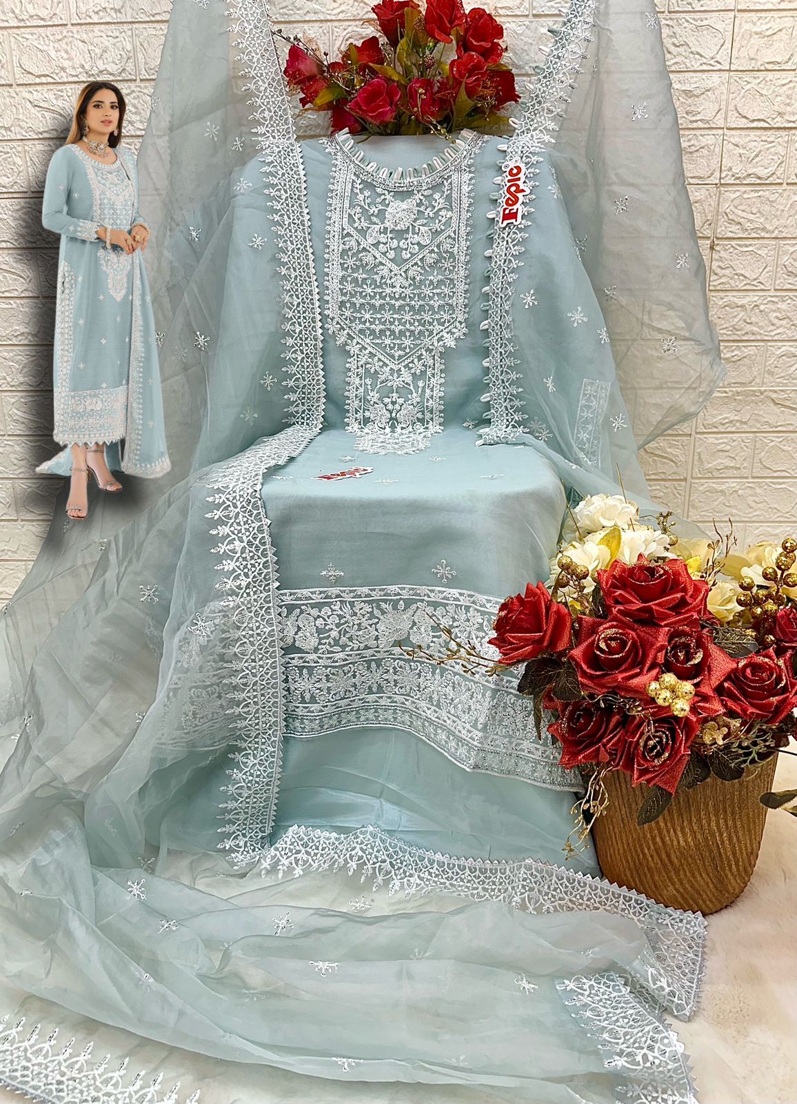 FEPIC C 1614 ROSEMEEN PAKISTANI SUITS WHOLESALE