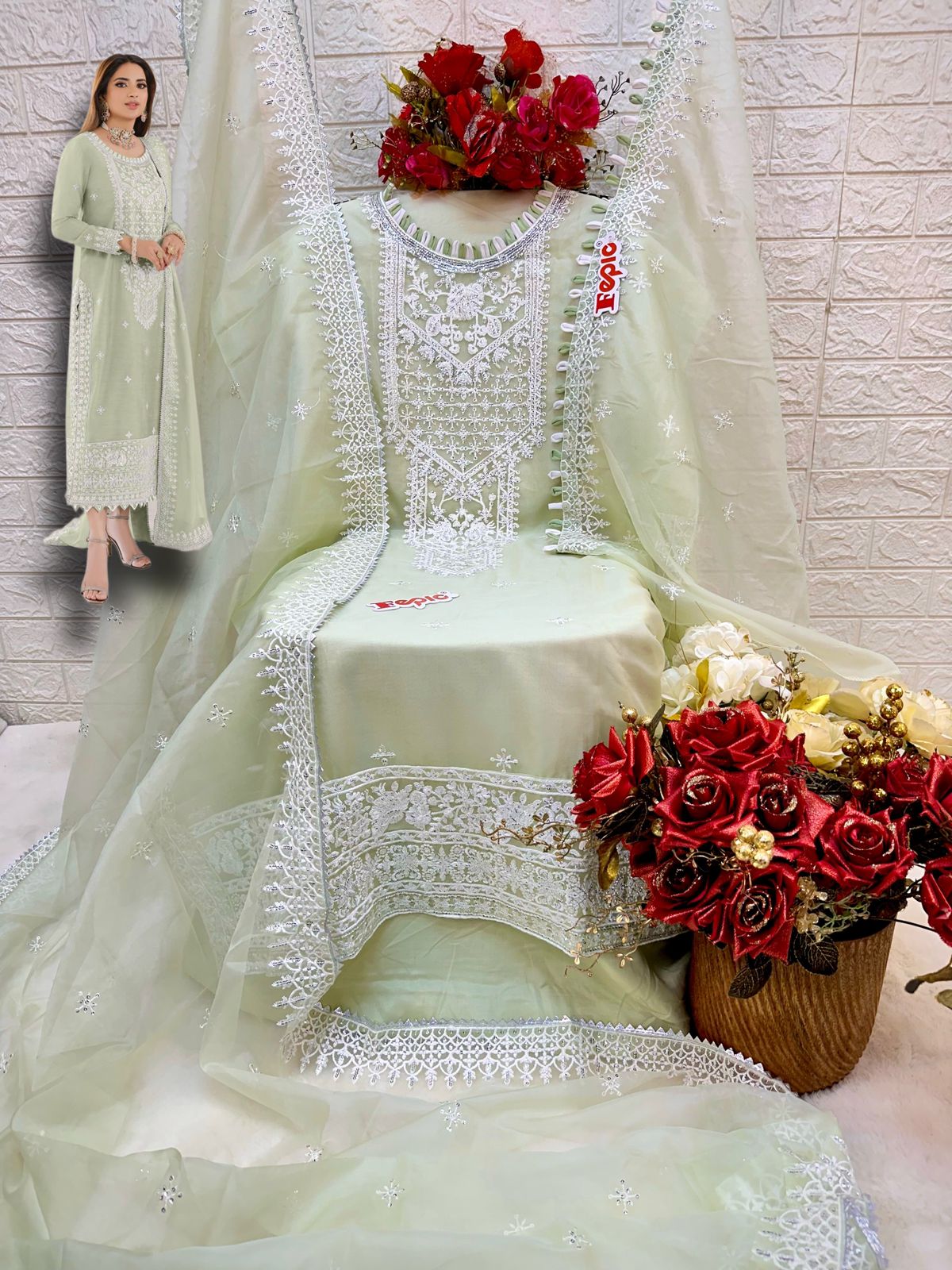 FEPIC C 1614 ROSEMEEN PAKISTANI SUITS WHOLESALE