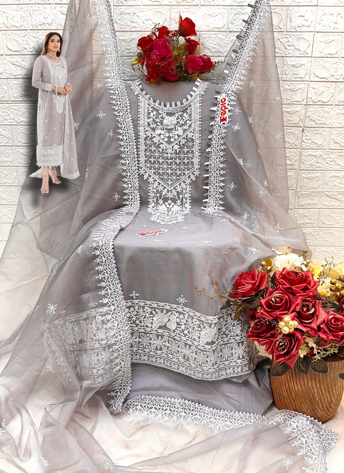 FEPIC C 1614 ROSEMEEN PAKISTANI SUITS WHOLESALE