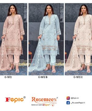 FEPIC C 1672 ROSEMEEN SALWAR SUITS WHOLESALE