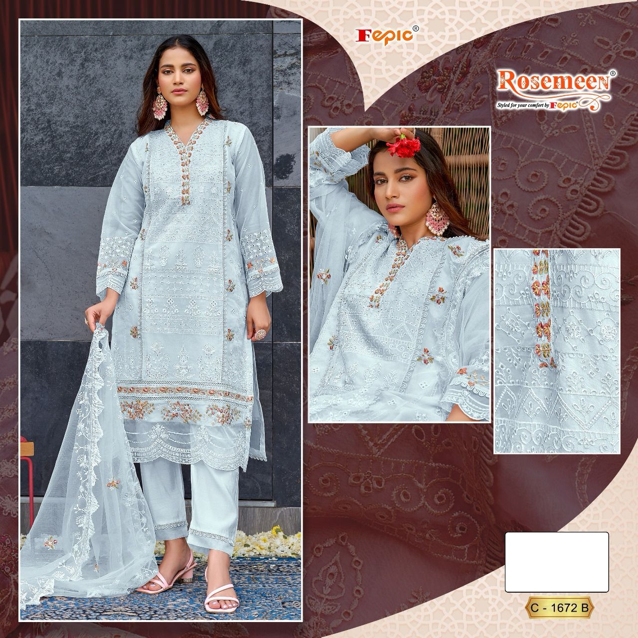 FEPIC C 1672 ROSEMEEN SALWAR SUITS WHOLESALE