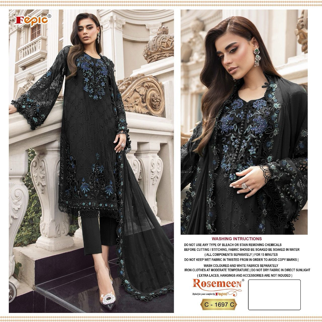 FEPIC C 1697 ROSEMEEN PAKISTANI SUITS WHOLESALE