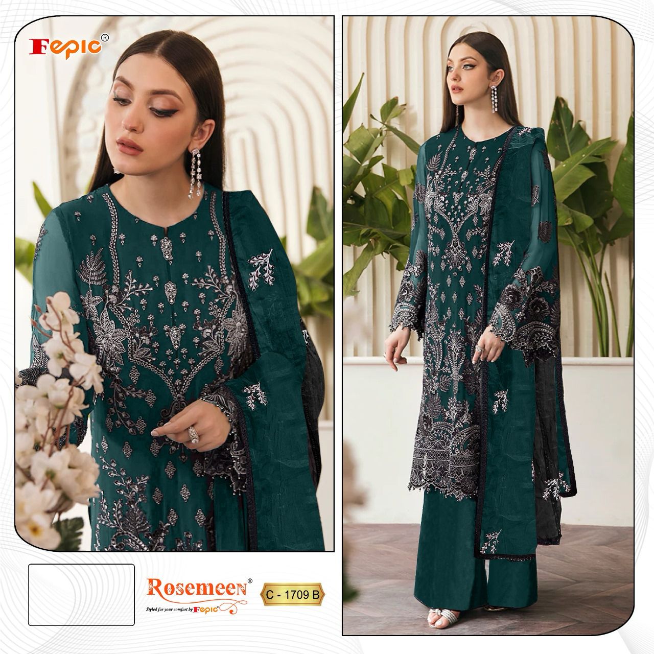 FEPIC C 1709 ROSEMEEN PAKISTANI SUITS IN INDIA