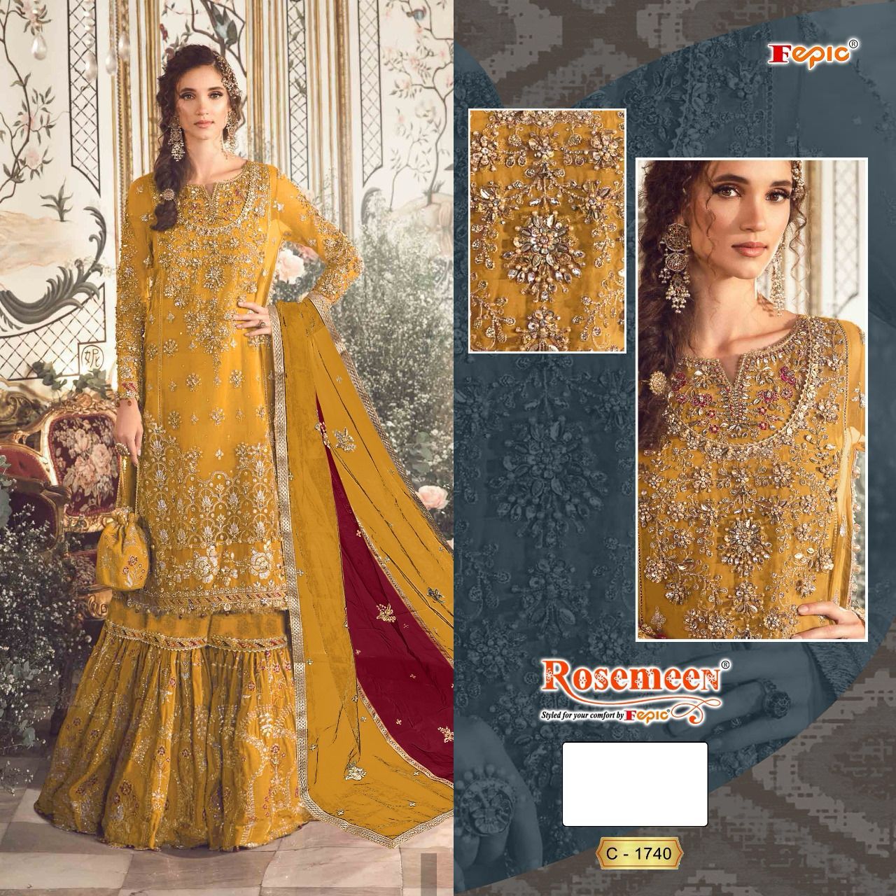 FEPIC C 1740 ROSEMEEN SALWAR SUITS WHOLESALE