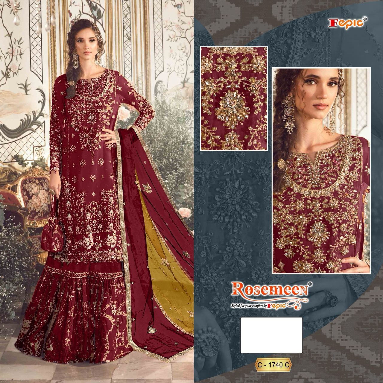 FEPIC C 1740 ROSEMEEN SALWAR SUITS WHOLESALE