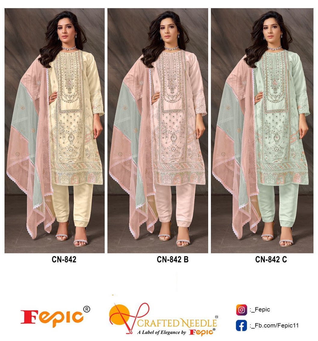 FEPIC CN 842 CRAFTED NEEDLE READYMADE SALWAR SUITS