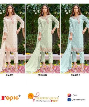 FEPIC CN 863 CRAFTED NEEDLE READYMADE SUITS