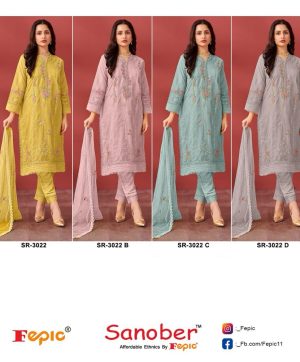 FEPIC SR 3022 SANOBER READYMADE PAKISTANI SUITS