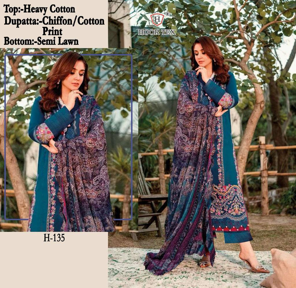 HOOR TEX H 135 PAKISTANI SUITS WHOLESALE