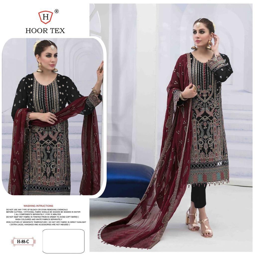 HOOR TEX H 88 C PAKISTANI SUITS IN INDIA