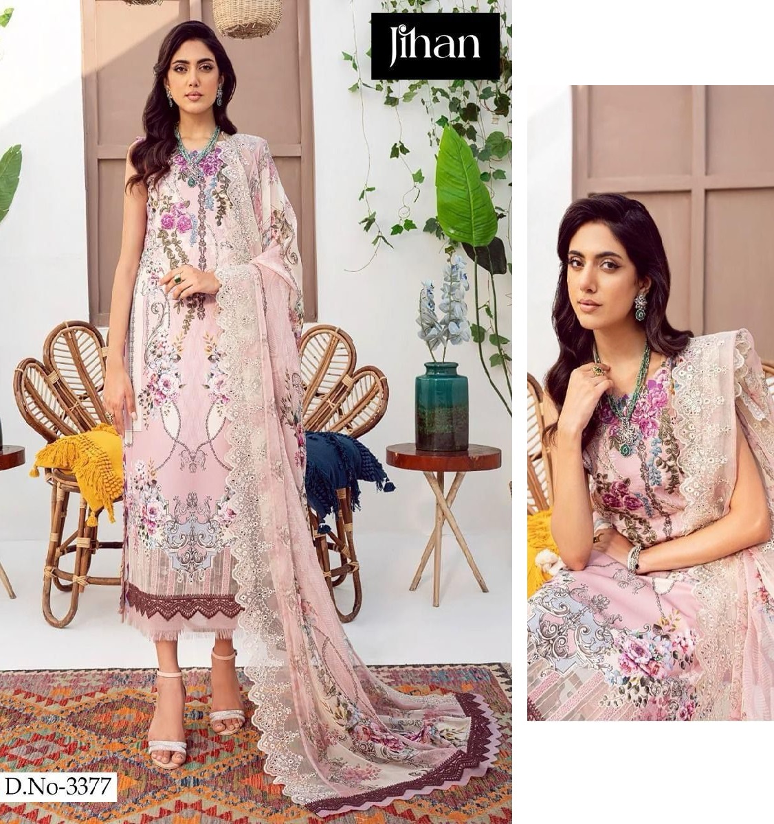 JIHAN 3377 NEEDLE WONDER LAWN COLLECTION