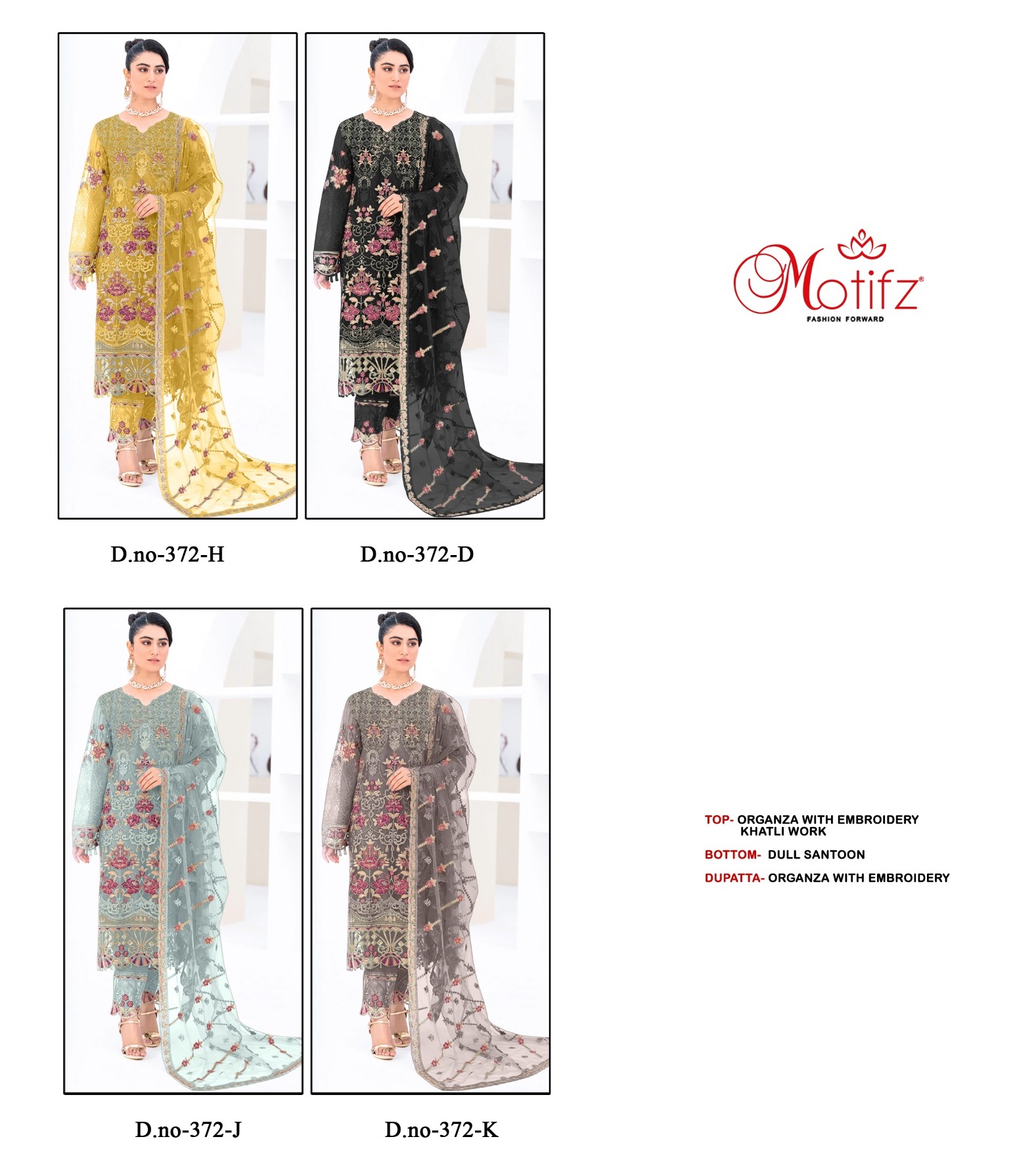 MOTIFZ 372 SALWAR SUITS IN COLOURS