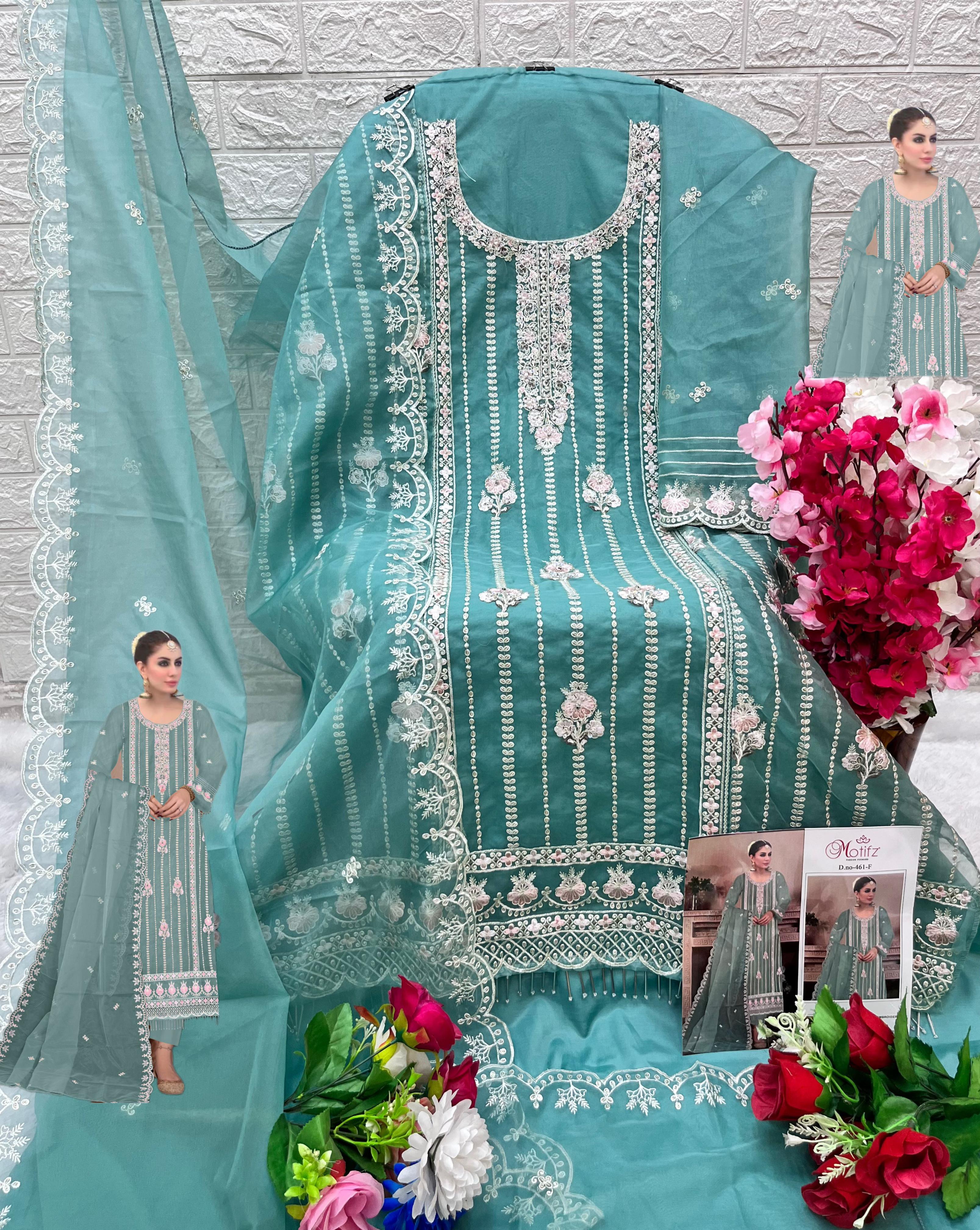 MOTIFZ 461 E TO H PAKISTANI SALWAR SUITS