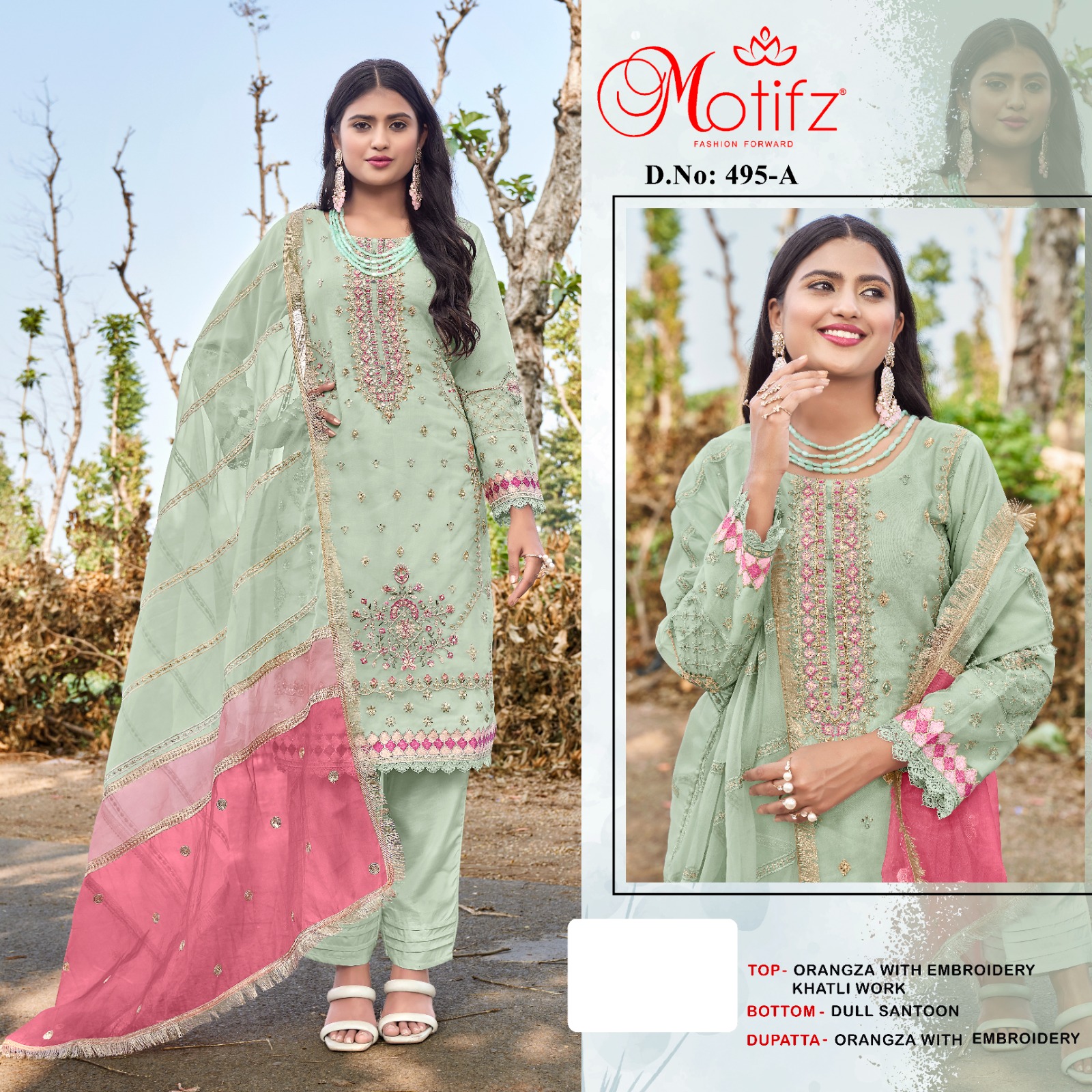 MOTIFZ 495 A TO D SALWAR SUITS WHOLESALE