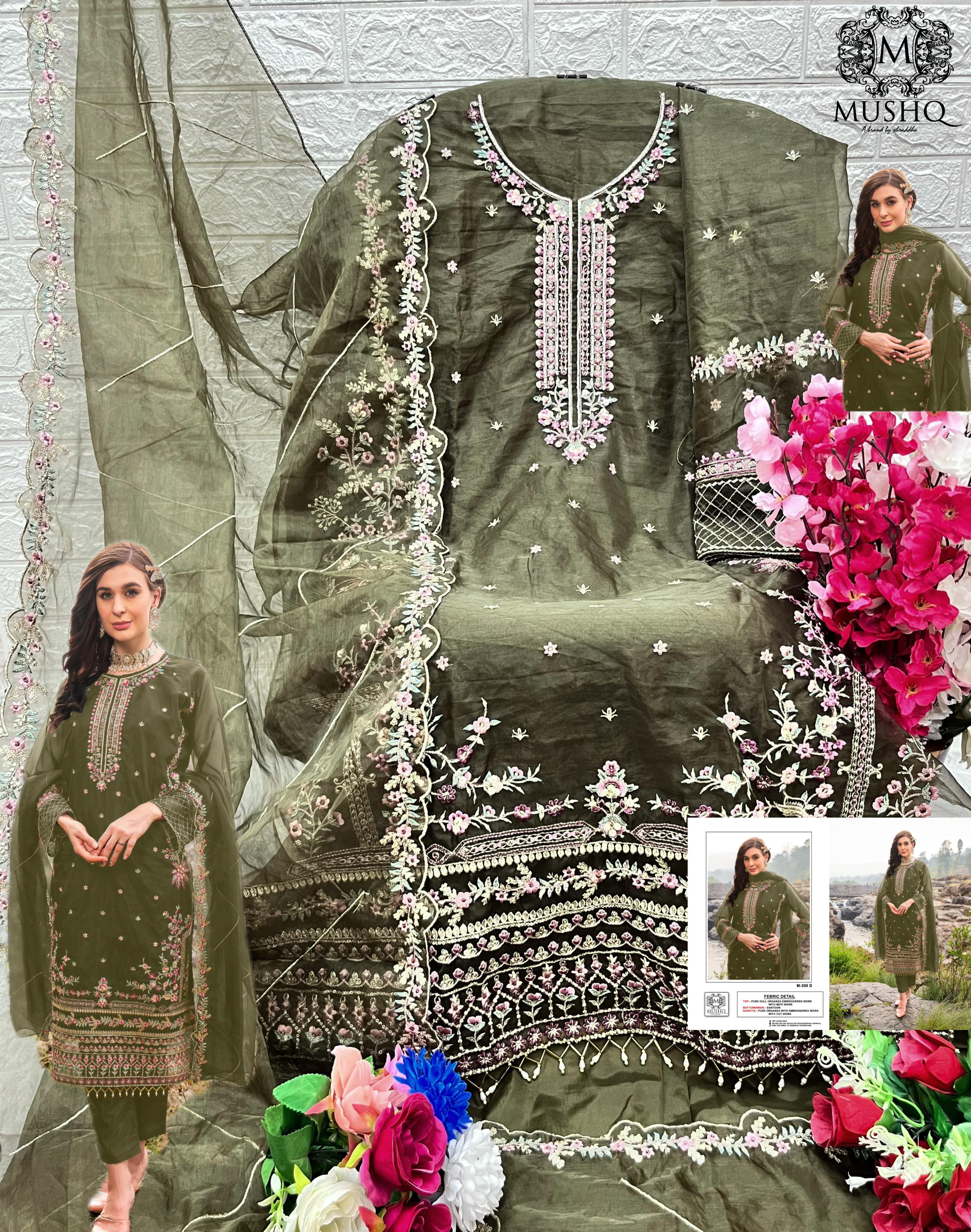 MUSHQ M 300 ORGANZA SALWAR KAMEEZ