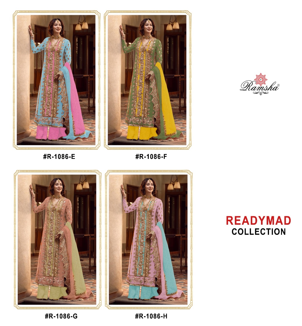 RAMSHA FASHION R 1086 E TO H READYMADE SUITS