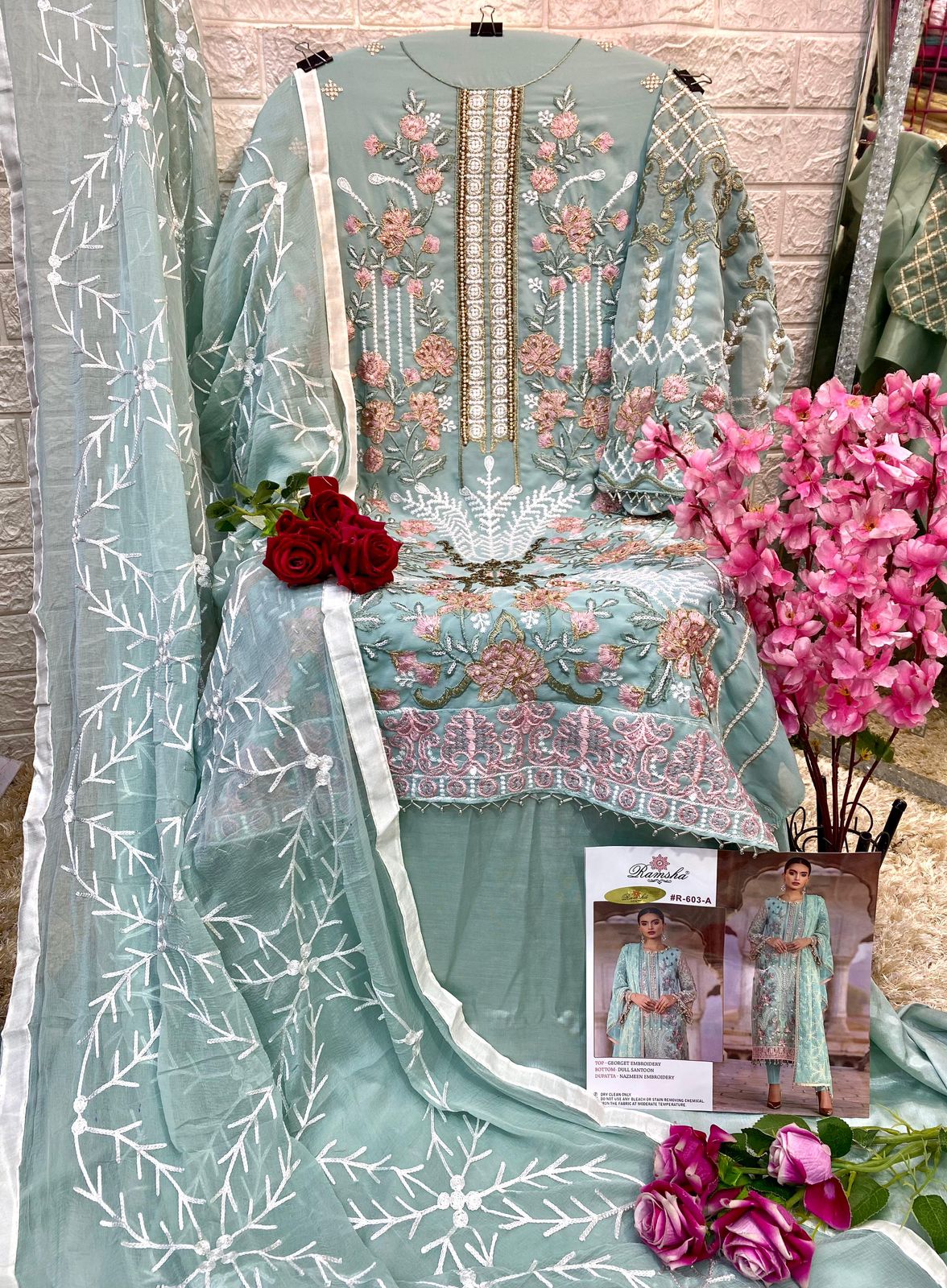 RAMSHA FASHION R 603 A TO D SALWAR SUITS