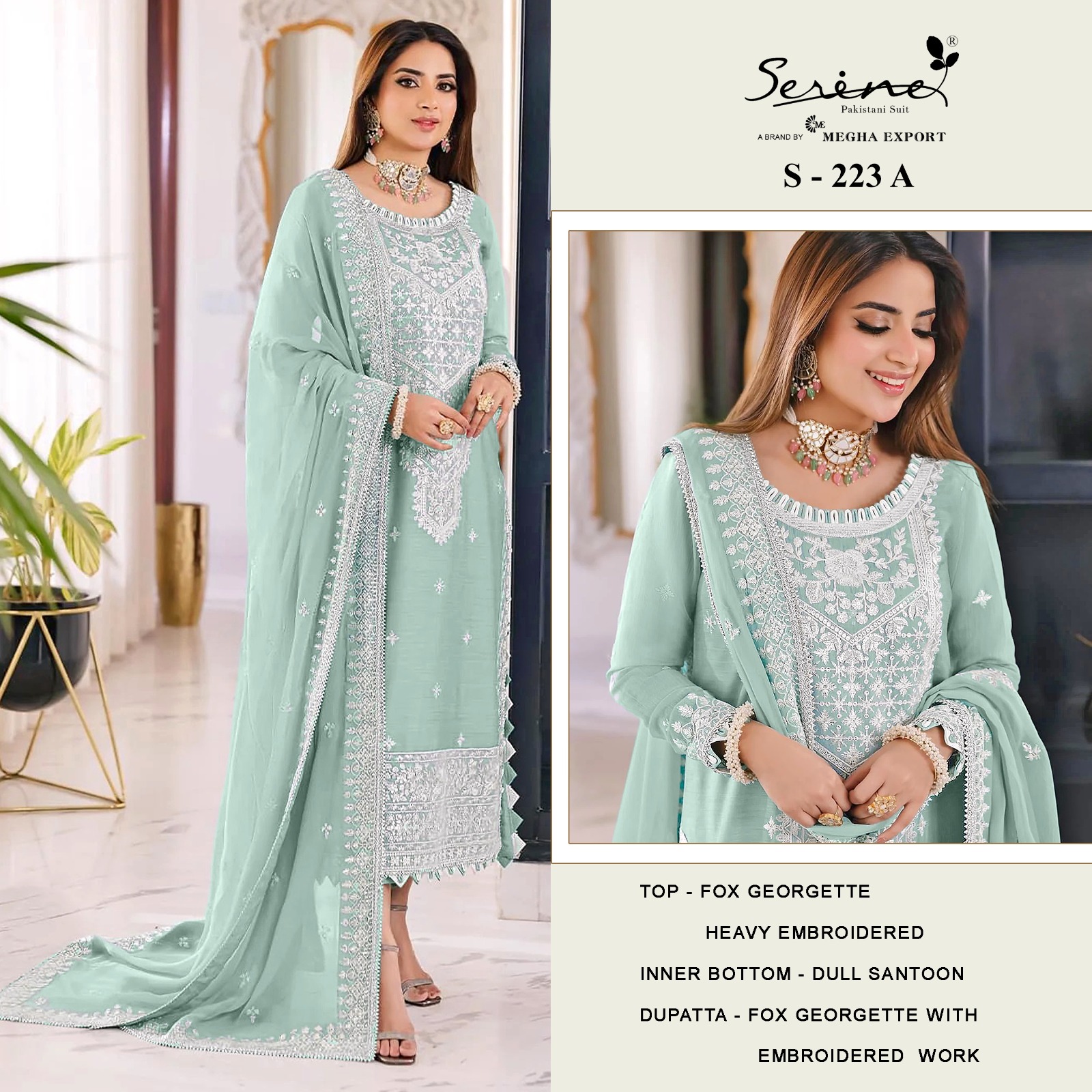 SERINE 223 COLORS PAKISTANI SUITS WHOLESALE