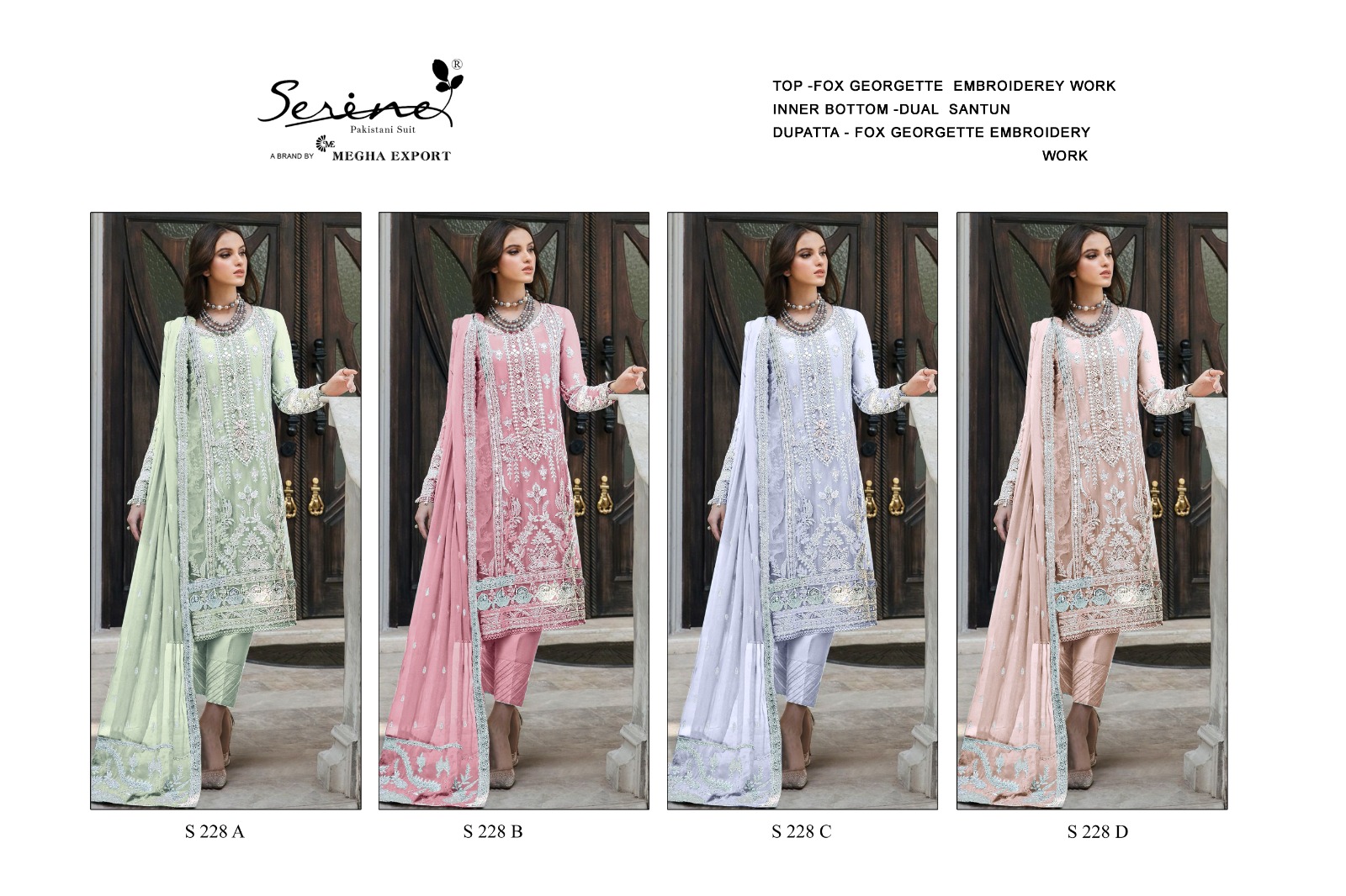 SERINE 228 COLORS WHOLESALE PAKISTANI SUITS