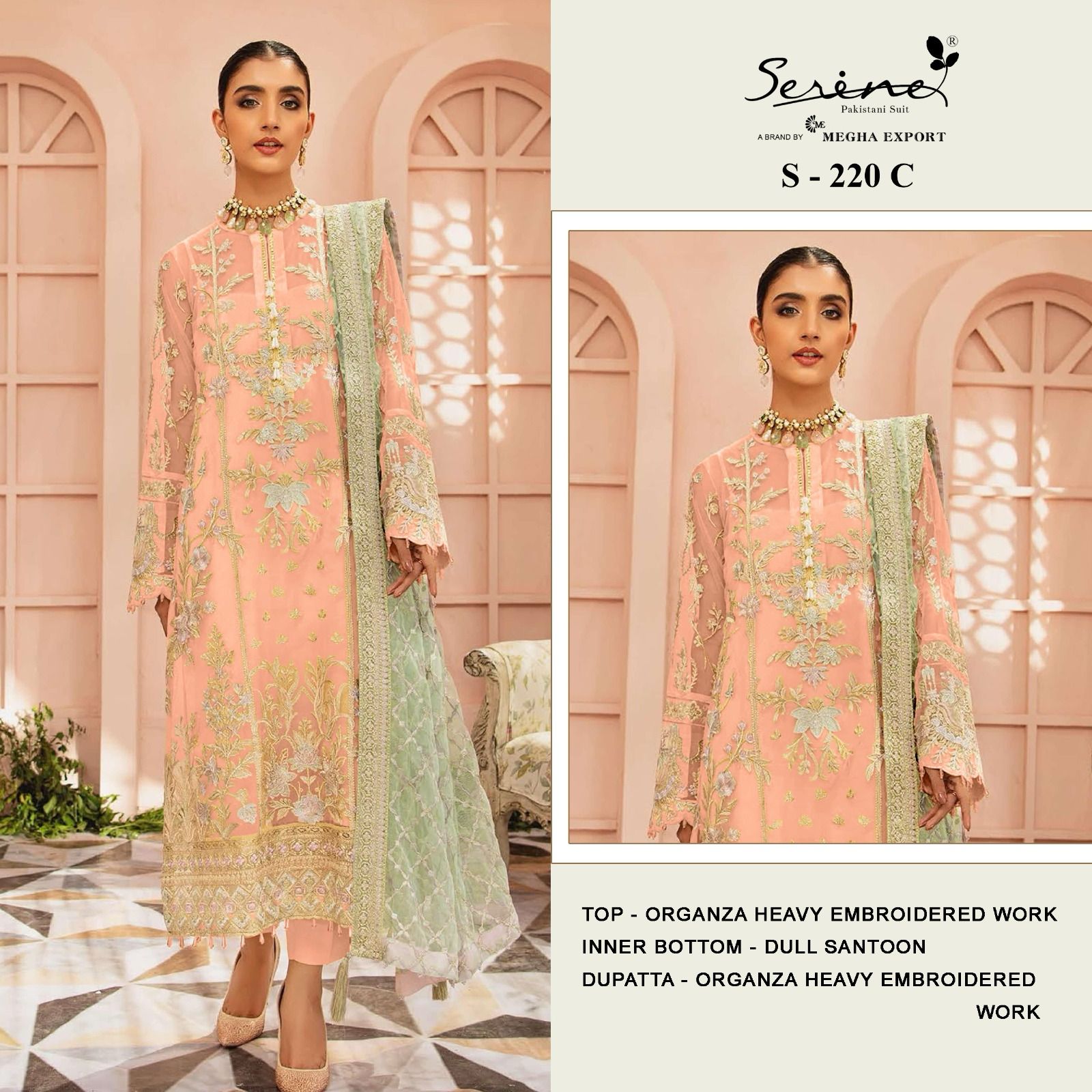 SERINE S 220 A TO D PAKISTANI SUITS IN INDIA