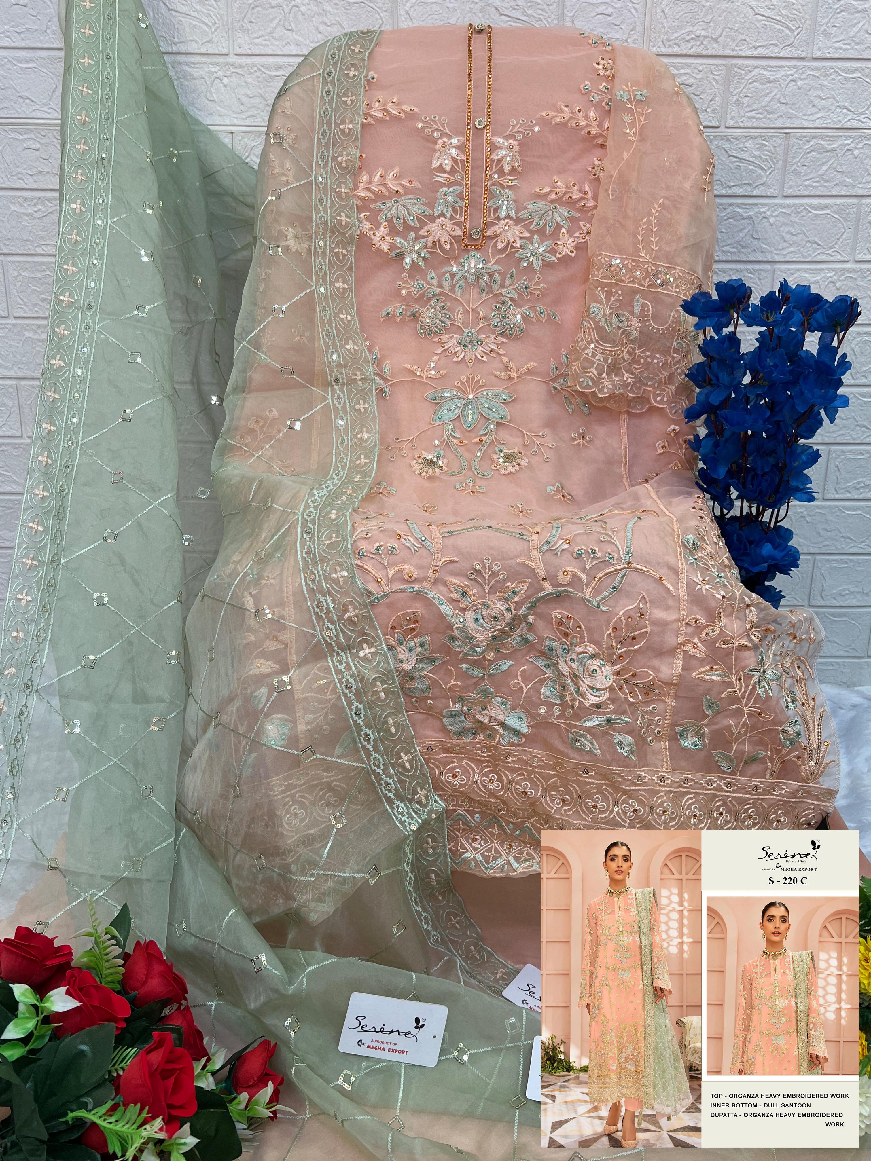 SERINE S 220 A TO D PAKISTANI SUITS IN INDIA