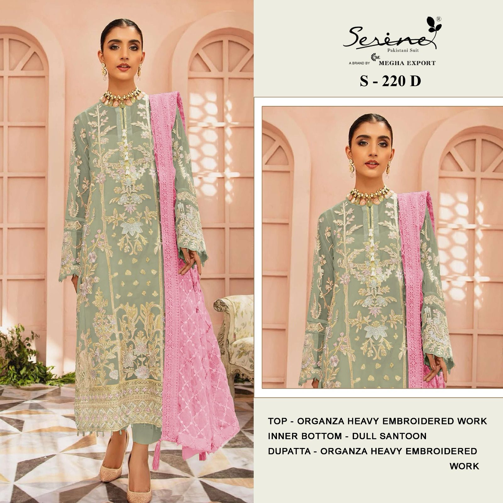 SERINE S 220 A TO D PAKISTANI SUITS IN INDIA