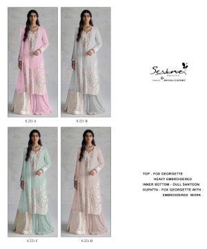 SERINE S 221 A TO D PAKISTANI SUITS WHOLESALE