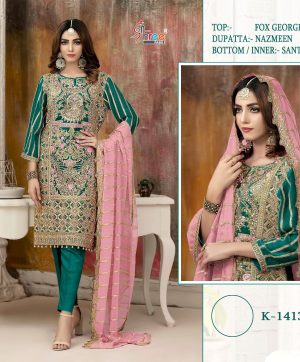 SHREE FABS K 1413 E TO H PAKISTANI SUITS