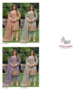 SHREE FABS R 1141 A TO D READYMADE SUITS