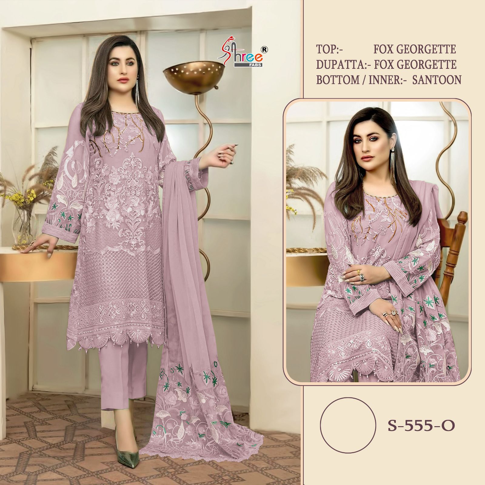 SHREE FABS S 555 M TO P SALWAR SUITS WHOLESALE