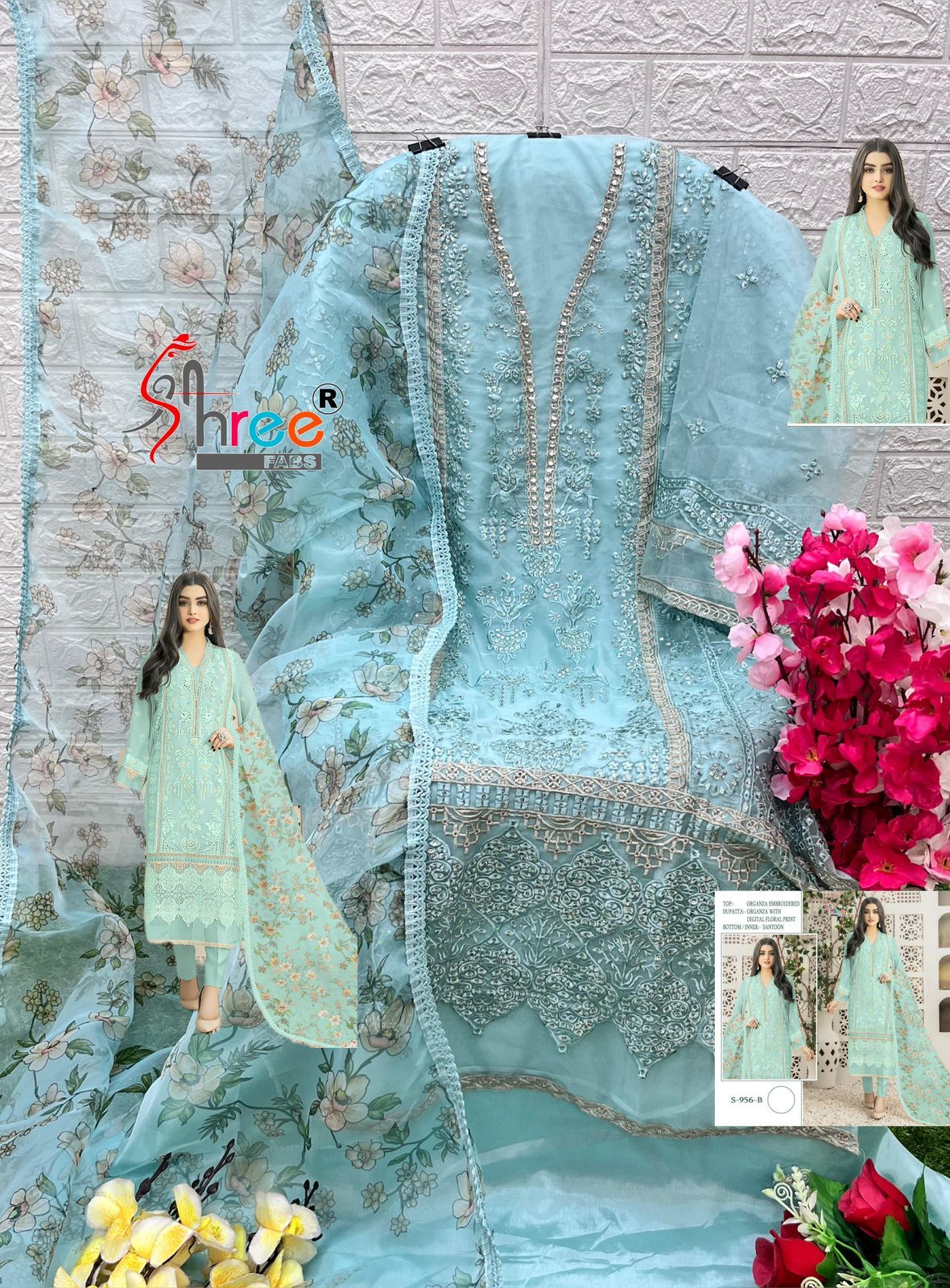 SHREE FABS S 956 SERIES PAKISTANI SUITS IN INDIA