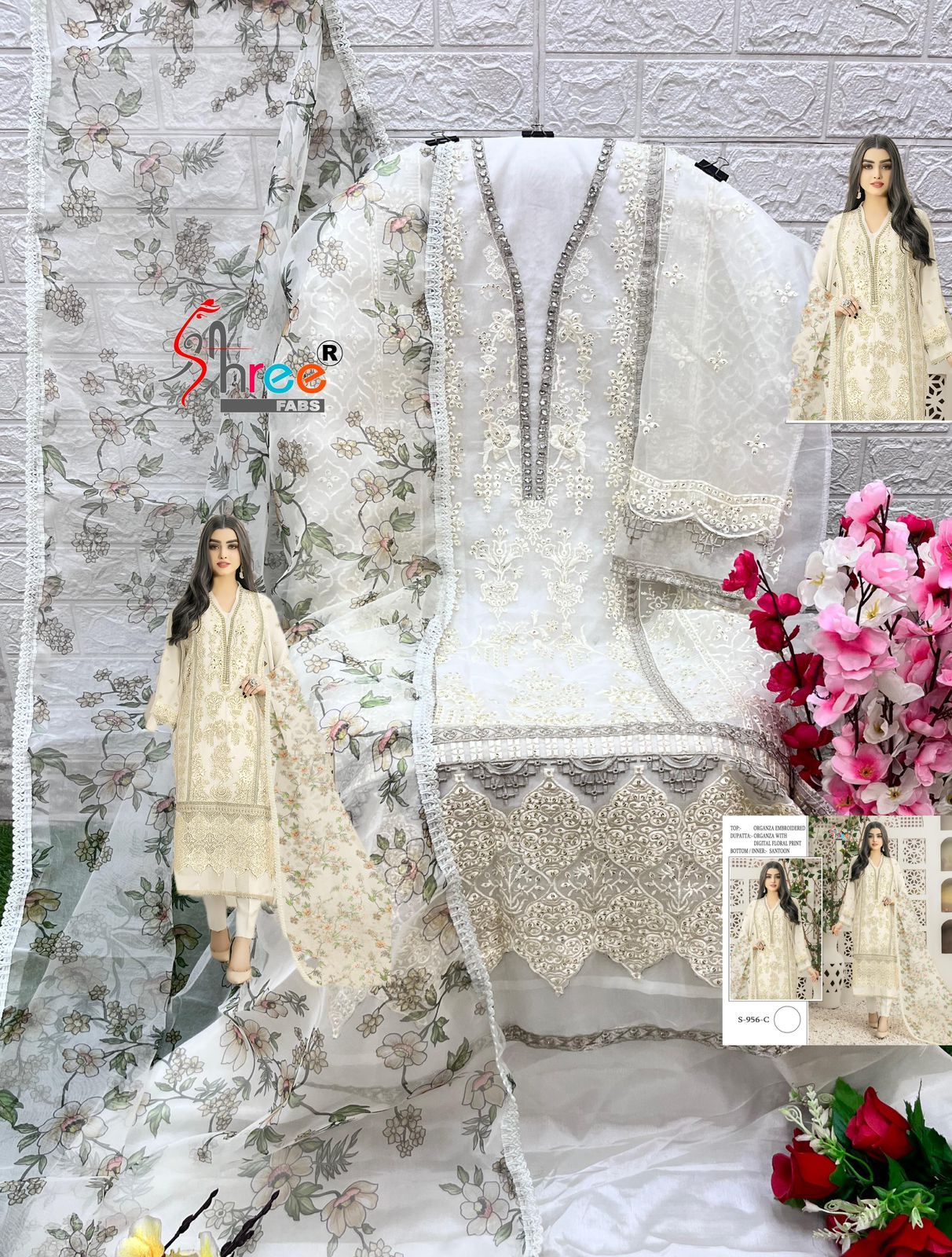 SHREE FABS S 956 SERIES PAKISTANI SUITS IN INDIA