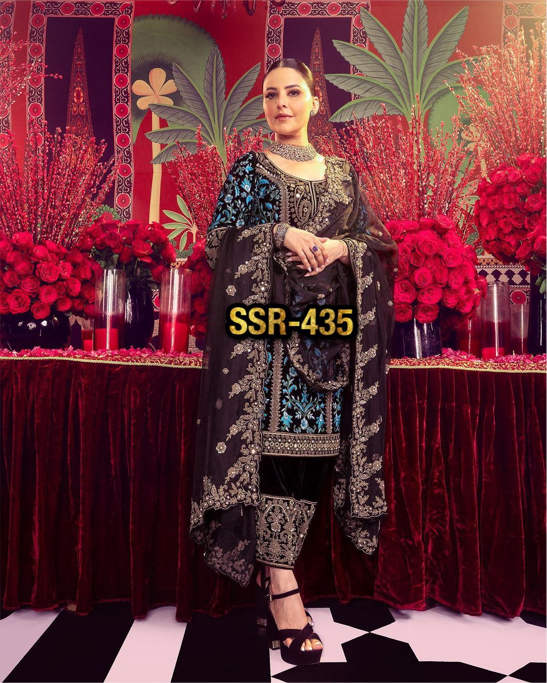 SHREE HARI SSR 435 DESIGNER VELVET SUITS