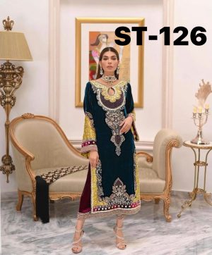 SHREE TEXTILE ST 126 DESIGNER VELVET SUITS