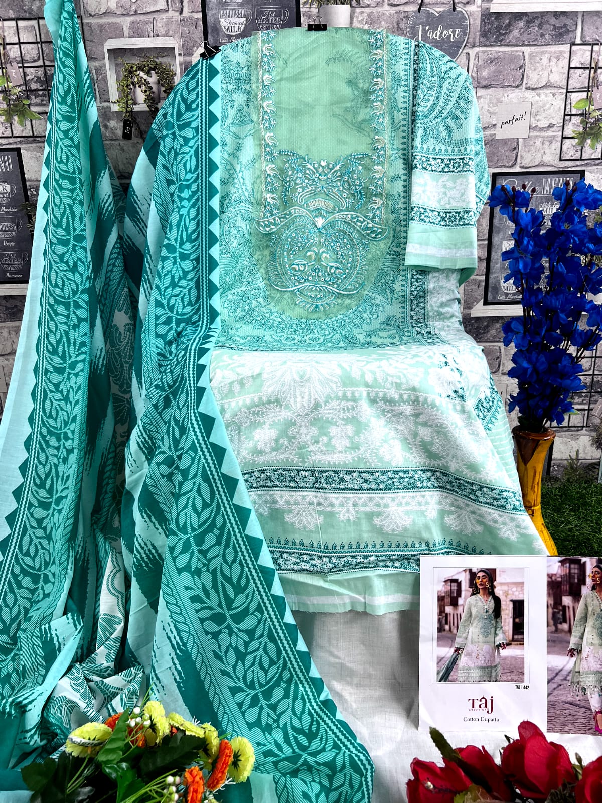 TAJ CREATIONS 442 PAKISTANI SUITS IN INDIA