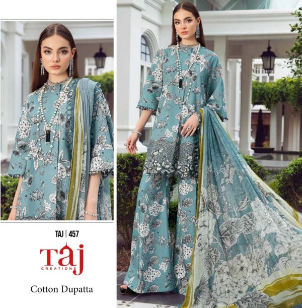 TAJ CREATIONS 457 SALWAR SUITS IN INDIA