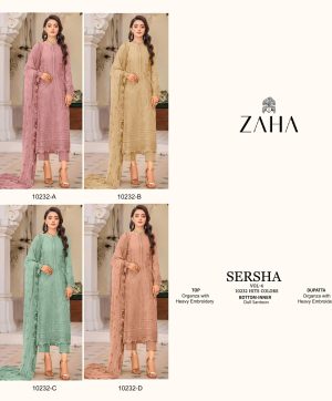 ZAHA 10232 A TO D SERSHA VOL 4 SALWAR SUITS