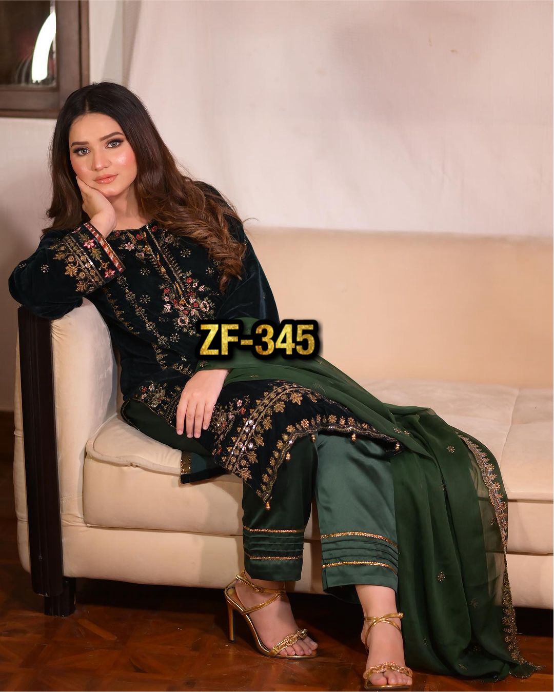 ZEEL FASHION ZF 345 A DESIGNER VELVET SUITS