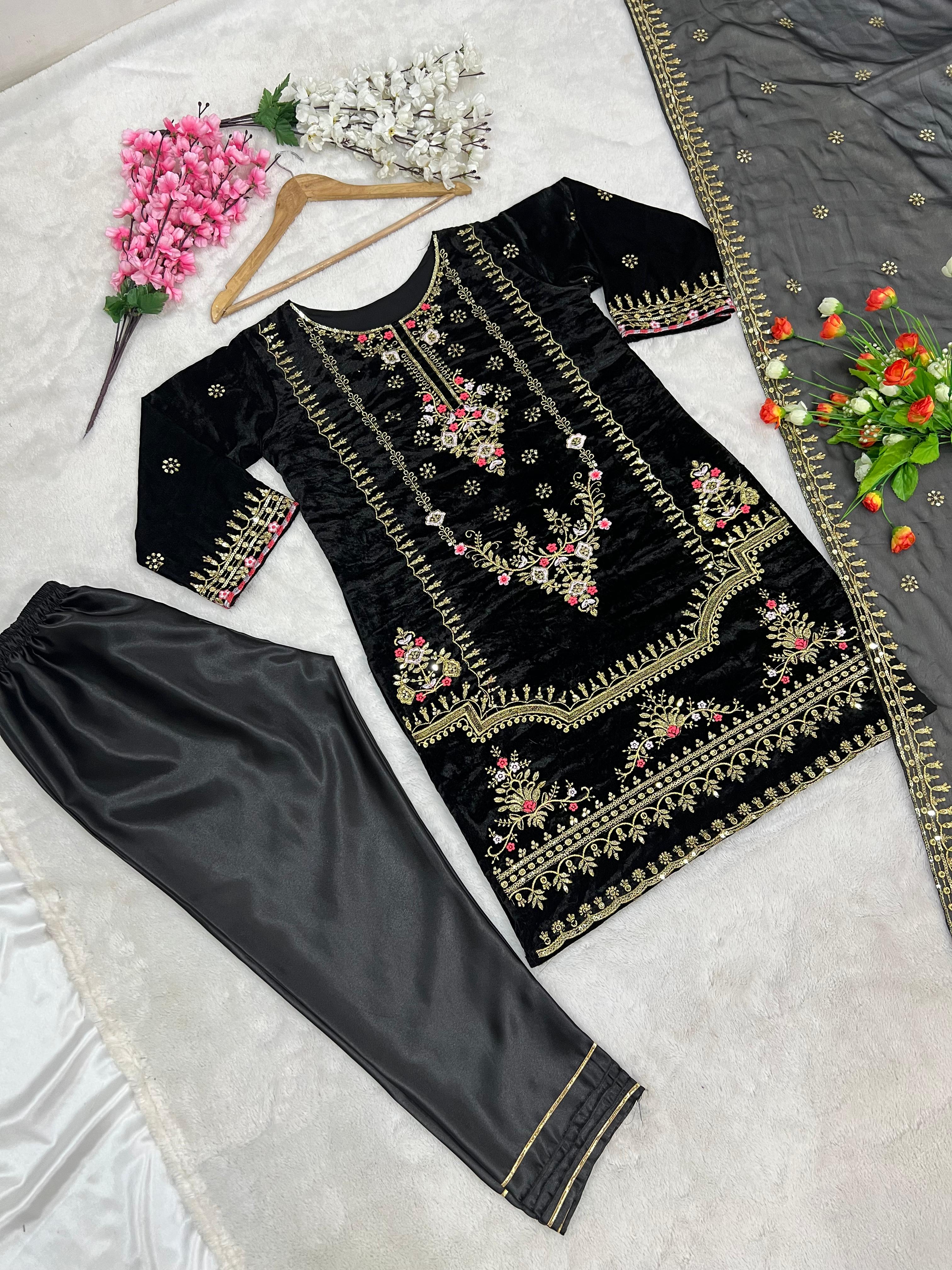 ZEEL FASHION ZF 345 C DESIGNER VELVET SUITS