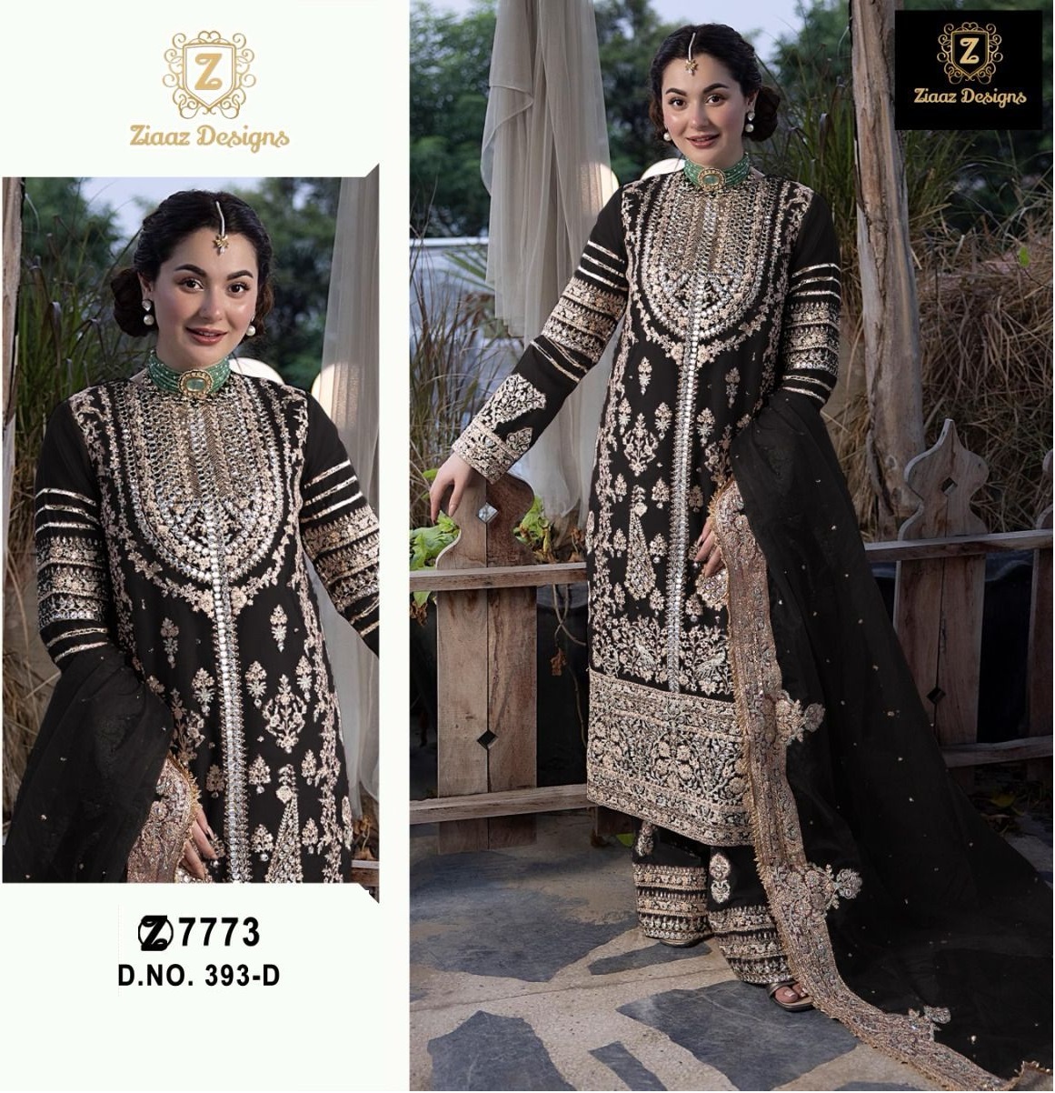 ZIAAZ DESIGNS 393 D SALWAR SUITS WHOLESALE