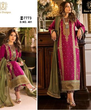 ZIAAZ DESIGNS 401 PAKISTANI SUITS WHOLESALER