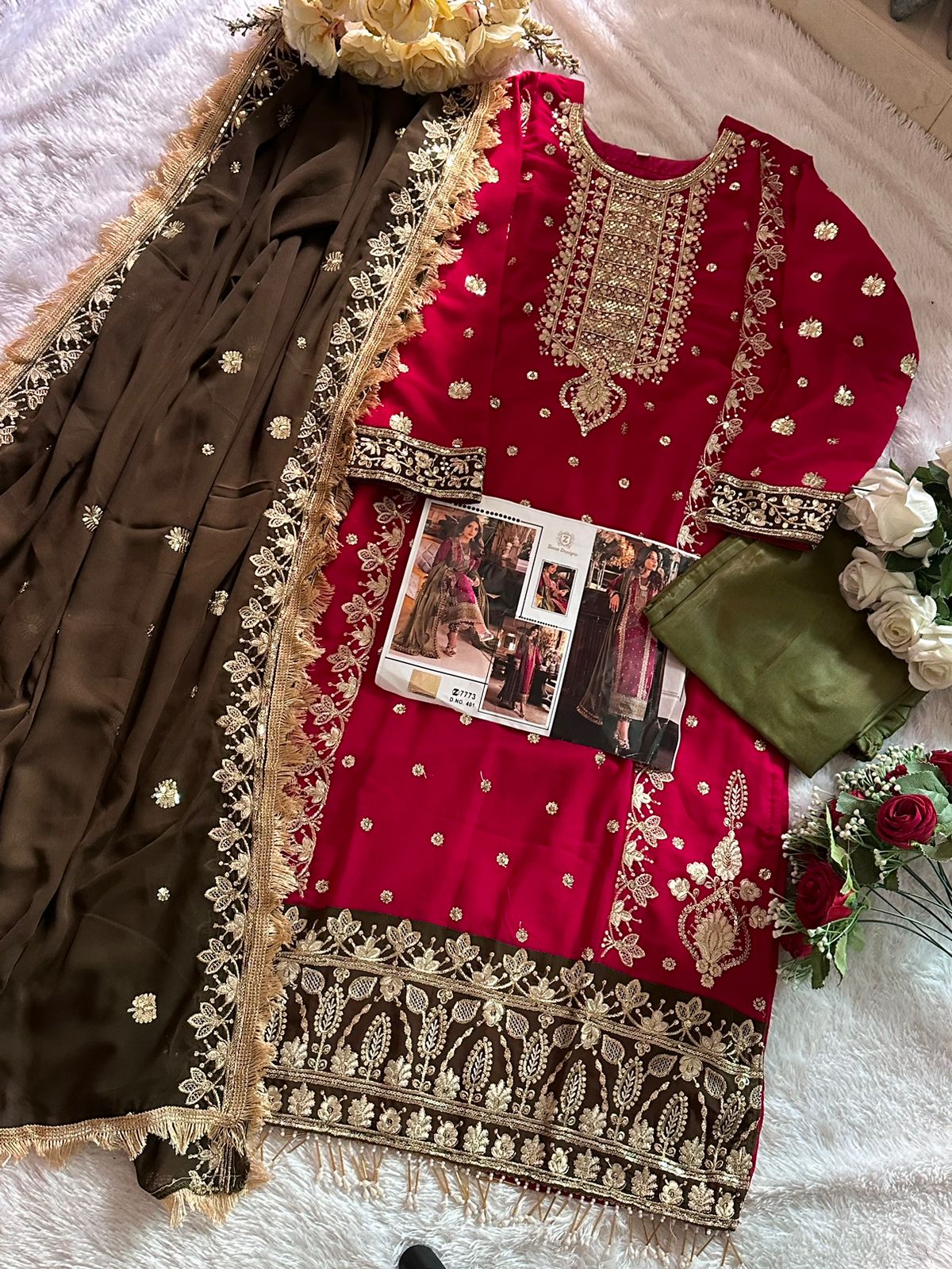 ZIAAZ DESIGNS 401 PAKISTANI SUITS WHOLESALER