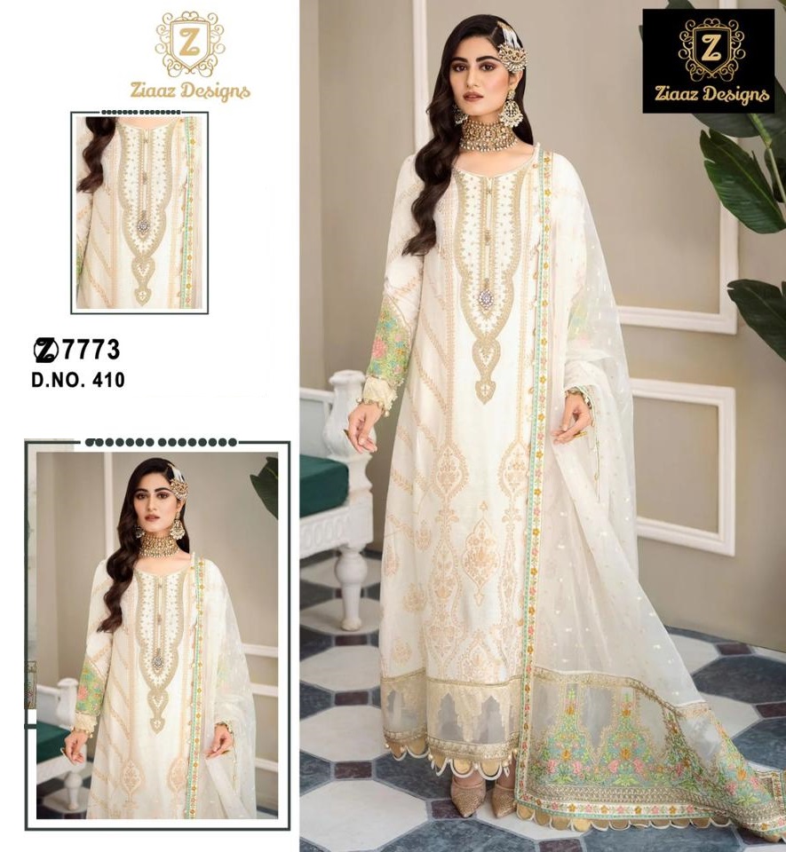 ZIAAZ DESIGNS 410 SALWAR SUITS WHOLESALE