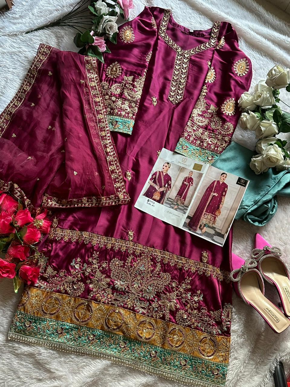 ZIAAZ DESIGNS 411 SALWAR SUITS MANUFACTURER