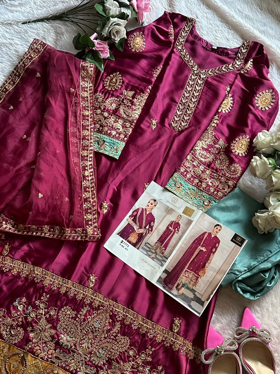 ZIAAZ DESIGNS 411 SALWAR SUITS MANUFACTURER