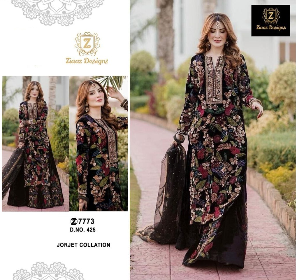 ZIAAZ DESIGNS 425 PAKISTANI SUITS WHOLESALE