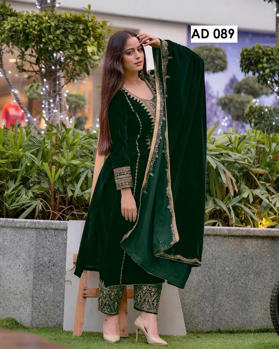 AAROHI DESIGNER AD 089 D VELVET SUITS WHOLESALE